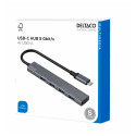 Deltaco HUB206 USB-C Grey