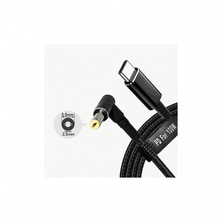 Fusion Accessories USB-C -u003e Asus 5.5 x 2.5 mm | 18.5V-20V | 100W | 1.8m