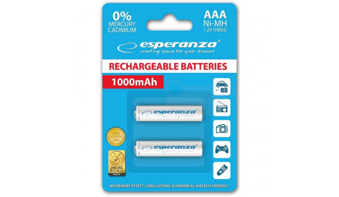 Esperanza EZA101W 1000mAh 2-pack