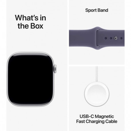 Apple Watch Series 11 46mm Silver /Purple Fog Sport Band - M/L
