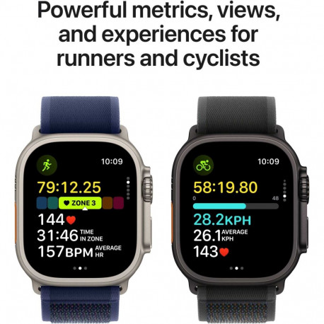 Apple Watch Ultra 2 (2024) 49mm Natural Titanium/Blue Trail Loop - S/M