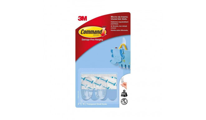 3M COMMAND 17092 CLEAR HOOKS/ S, 450GR