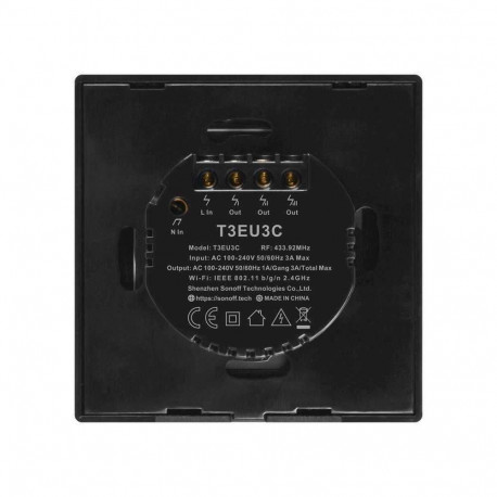 Sonoff Smart Switch WiFi + RF 433 T3 EU TX (3-channels)