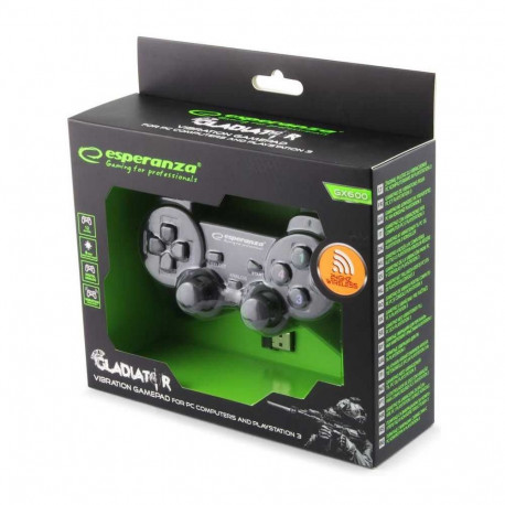 Esperanza EGG108K Gamepad PS3 PC Gladiator Wireless Black