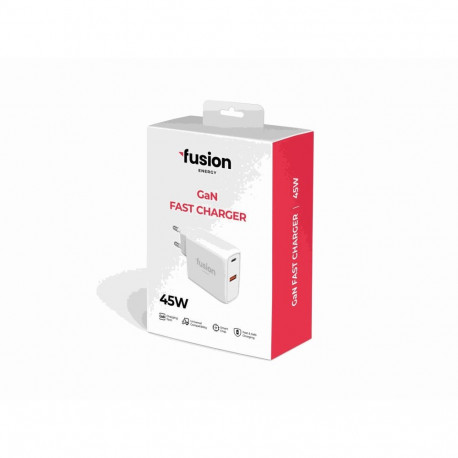 Fusion Accessories Energy GaN 45W USB-C / USB-A / 3A White