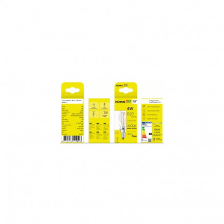 Visional LED Filament bulb E14, G45, 4W, 520lm, 3000K, 360°