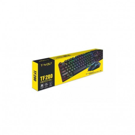 T-Wolf TF200 LED Gaming keyboard (EN) + mouse