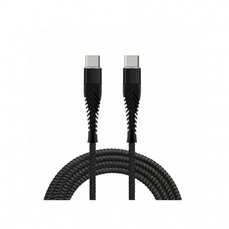 Fusion Accessories "Fishbone USB-C u003c-u003e USB-C 65W / 3A / 1.5m" Black
