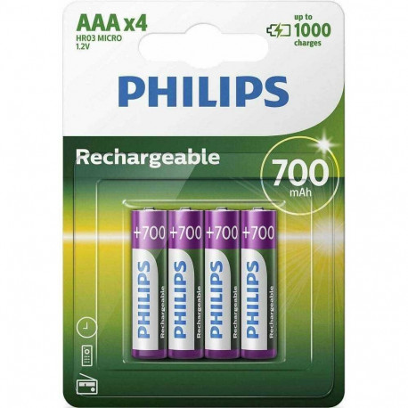Philips R03B4A70/10 Rechargeable AAA batteries / 4 pcs