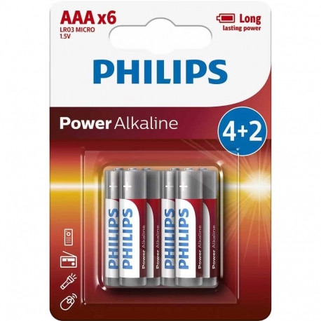 Philips LR03P6BP/10 Power Alkaline AAA / 6 pcs