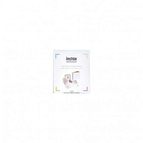 Photo Album Set - Fujifilm Instax Collection 1St Birthday Frame, Album, Stickers, Decor Tape Pink