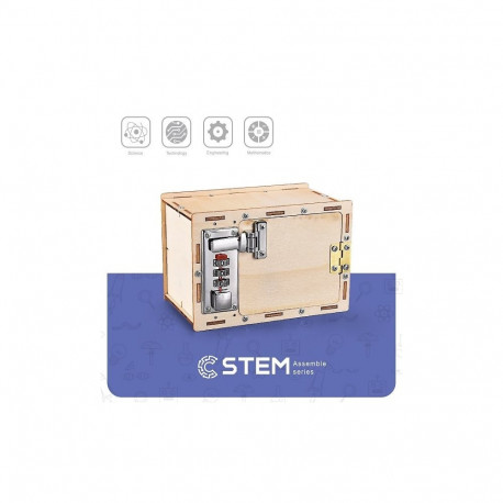 Wooden Assembly Kit Mechanical Lockbox, STEM Educational Toy