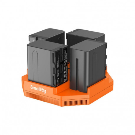 SmallRig NP F970 4 Channel Camera Battery Charger & 4 Battery Kit 4834