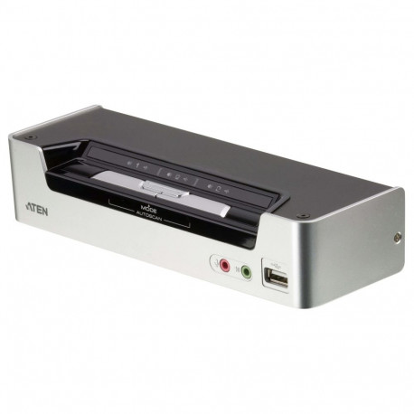 ATEN KVM-lüliti 2-pordiline USB HDMI heliga ja USB 2.0-jaoturiga KVM-kaablid kaasas