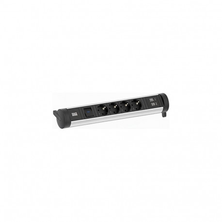 "BACHMANN CYCLE Base 4xCEE7/3 1xSchalter 1xUSB A/C 22W 0,2m GST18"