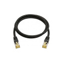 "Python Patchkabel mit Cat.7 Rohkabel S/FTP PiMF halogenfrei 0,25m schwarz"