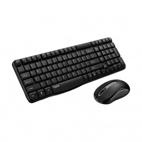 Rapoo klaviatuuri ja hiire komplekt X1800S juhtmevaba QWERTZ, must