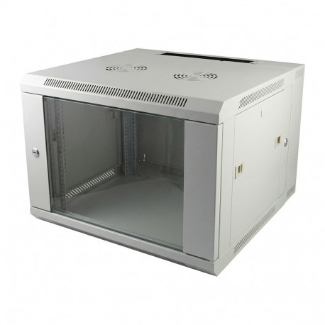 "ALLNET Netzwerkschrank 19"" 12HE 1-teilig T594/B541mm Lichtgrau SMQ-Serie"