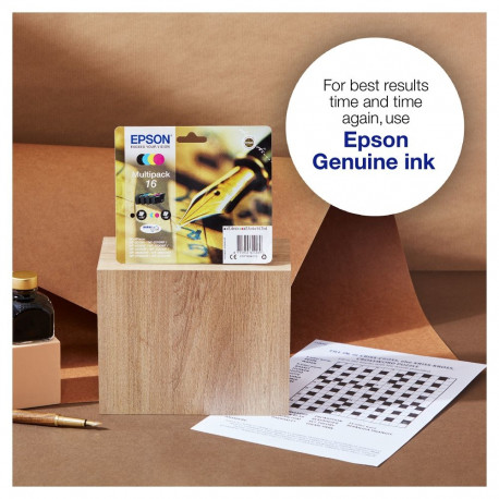 Epson 6LB 16 must tindikassett standardmahuga 5.4ml 175 lehekülge 1 tk RF-AM blister w/s