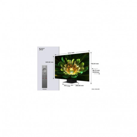 TCL C79K 50C79K TV 127 cm (50") 4K Ultra HD Smart TV Wi-Fi Metallic 2000 cd/m²