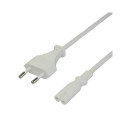 Deltaco Power cable CEE 7/16 - C7 1.5m white