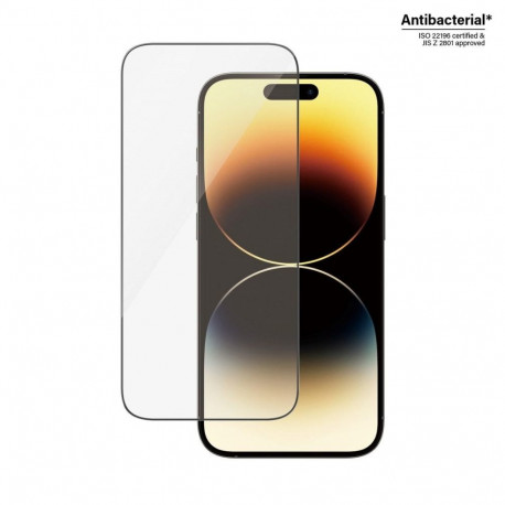 Kaitseklaas Apple iPhone 14 Pro, musta äärega, Ultra-Wide Fit, EasyAligner paigaldusraamiga, PanzerG