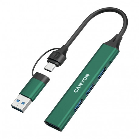Canyon DS-02 4-in-1 USB-A/C, green
