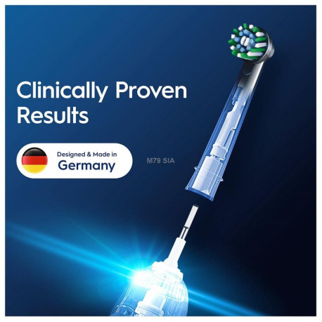 Oral-B head for CrossAction electric toothbrush  4 pcs. EB50-4 BLACK - black "PRO"