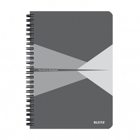 Notebook Leitz Office PP A5 Squared Grey