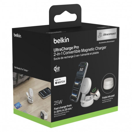 Belkin UltraCharge 25W Qi2 magn. 2-in-1 Lad.verst.sand WIZ043kqSD