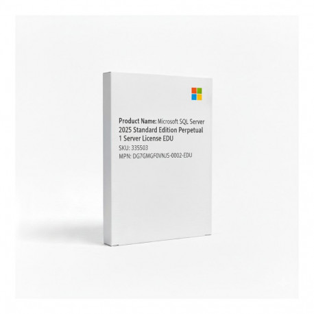 "Cloud Microsoft SQL Server 2025 Standard Edition Perpetual 1 Server License EDU - perpetual"