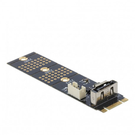 "Adapter M.2 Key B Stecker zu SATA 7 Pin vertikal"
