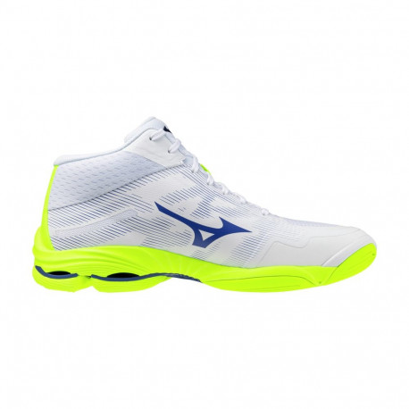 Võrkpallijalatsid Mizuno WAVE LIGHTNING PRO MID(U) valge/neoonkollane - 40.5