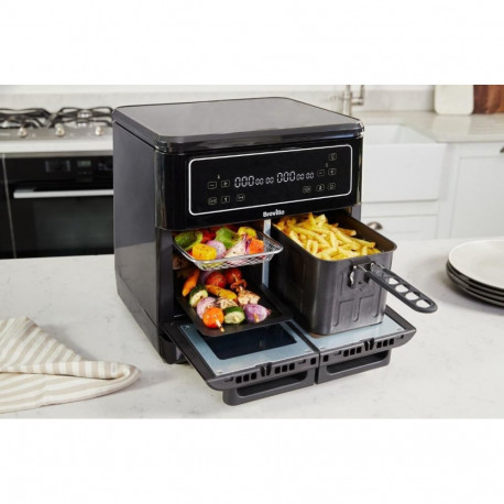 Home & Kitchen Appliance - Breville VDF130X Oil-Free Air Fryer 11L, 10 Cooking Programs, Digital Dis