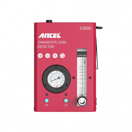 Diagnostic Tool - Ancel S3000 Leak Detector With Pressure Gauge And Flow Meter Black