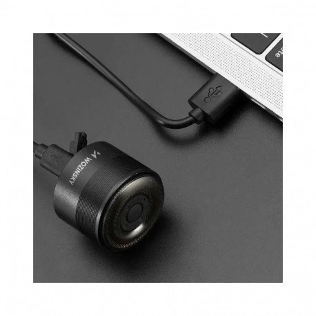 Wozinsky LED tagumine jalgrattatuli micro USB-ga, punane tuli, 5 režiimi, must (WRBLB2)