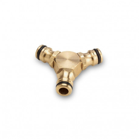 CONNECTOR 3 WAY BRASS HAUSHALT