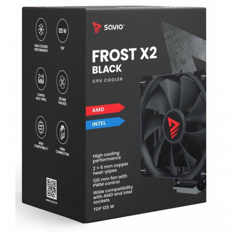 Savio Frost X2 Black 120 mm CPU Cooler