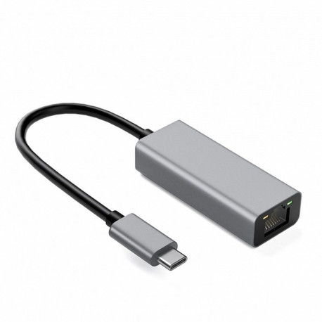 Alumiiniumist adapter RJ45 - USB-C 10/100/100
