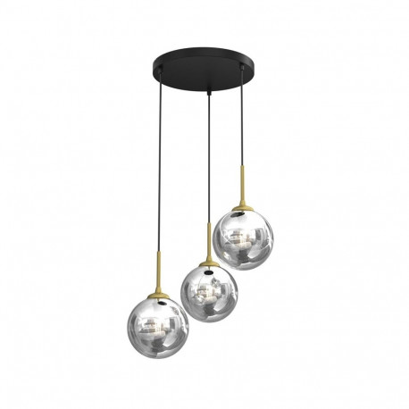 PENDANT LIGHT BURSA 3XE14 ROUND BL/GOLD
