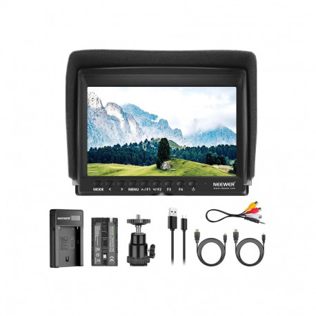 NEEWER F100 Field Monitor + USB Charger + Battery Kit