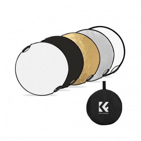 Photography Reflector - K&F 5-In-1 Circular Reflector Kit 110 cm