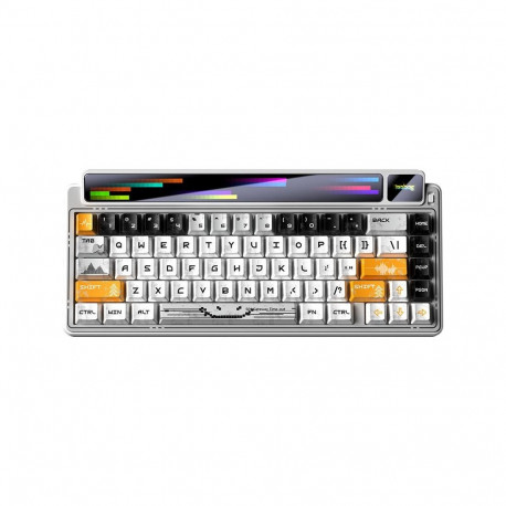 Keyboard - AULA AMG65 Mechanical Gaming Keyboard, RGB Backlighting, 8000 mAh, White Jasper