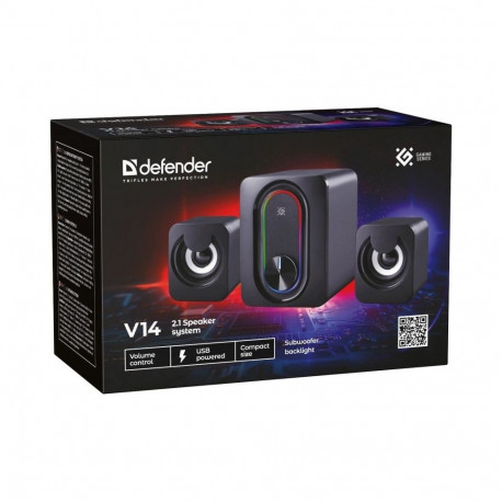 Speaker - Defender V14 2.1 Bluetooth 11W USB Speakers 150-18000 Hz Black