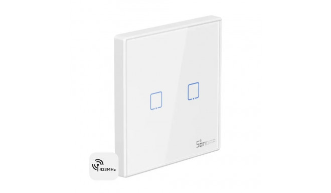Wireless touch wall RF switch Sonoff T2EU2C-RF