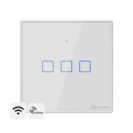 Smart wall switch Sonoff TX T2EU3C with RF control