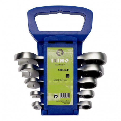 Stubby ratcheting wrench set Irimo 5pcs 8-19mm