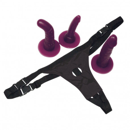 Bad Kitty Strap-On zestaw fioletowy