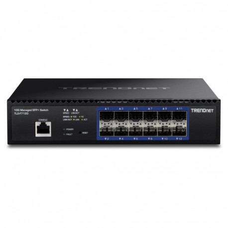 TRENDnet lüliti TL2-F7120 12-pordiline Layer 2 haldatav 10G SFP+