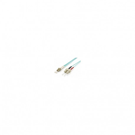 "Equip LWL Patchkabel LC->SC 10.00m Multimode Duplex OM3 turq Polybeutel"